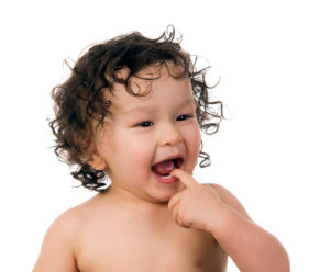 Toddler with healthy teeth