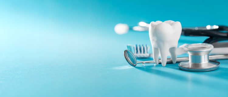 Various symbols of pediatric dentistry and oral hygiene